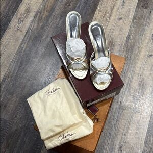 Cole Haan Women's Evelina Slide Metallic Heels